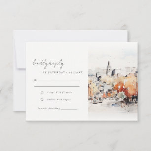 Greenville South Carolina Landscape Wedding RSVP Card