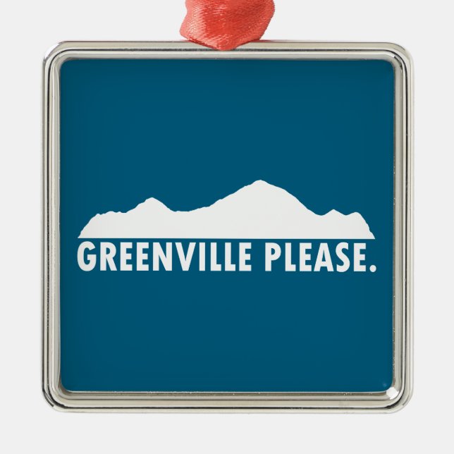 Greenville South Carolina Please Metal Ornament (Front)