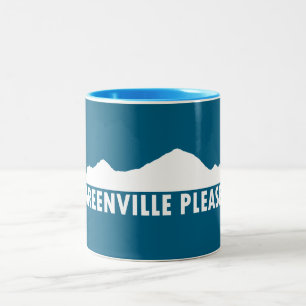 Greenville South Carolina Please Two-Tone Coffee Mug