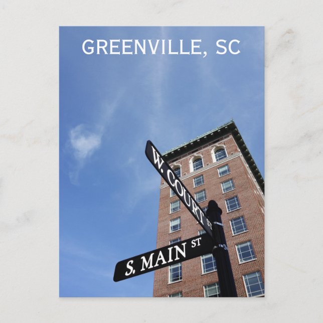 Greenville South Carolina Travel Photo Postcard (Front)