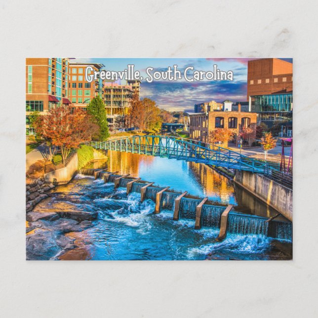 Greenville, South Carolina, Travel Postcard (Front)