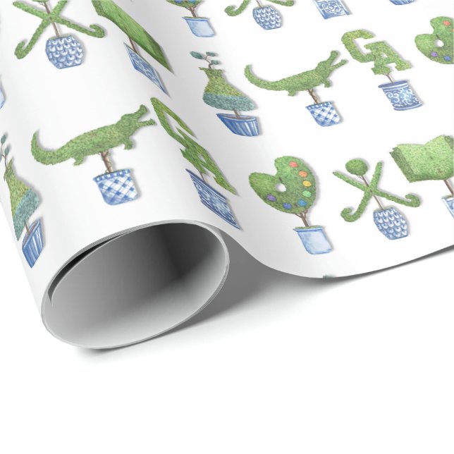 Greenwich Academy Topiary Wrapping Paper (Roll Corner)