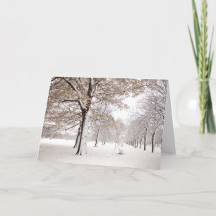 Greenwich Park in winter Holiday Card