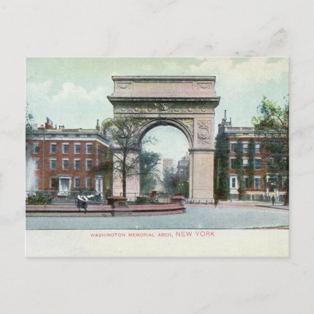 Greenwich Village, New York City Vintage Postcard (Front)