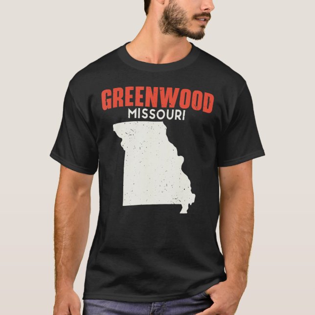 Greenwood Missouri USA State America Travel Missou T-Shirt (Front)