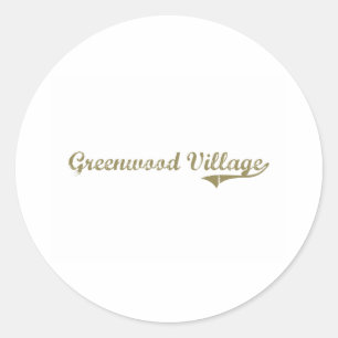 Greenwood Village Colorado Classic Design Round Sticker