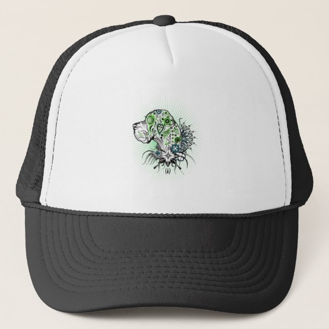 Greeny Great Dane Trucker Hat (Front)