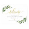 Greeny Leaf calligraphy Welcome Wedding Sign