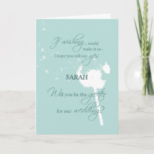 Greeter, Wedding Bridal Party Request, Custom Name Invitation