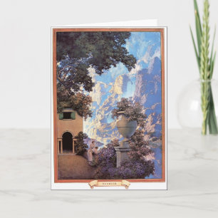 Greetin card with 'Sunrise' by Maxfield Parrish