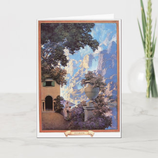 Greetin card with 'Sunrise' by Maxfield Parrish