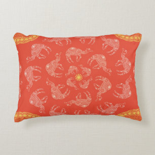 Greeting Beautiful card with camel. Frame of anima Decorative Cushion