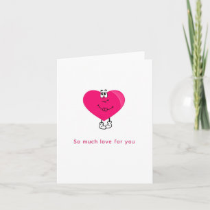Greeting card, a cute heart card, so much love card