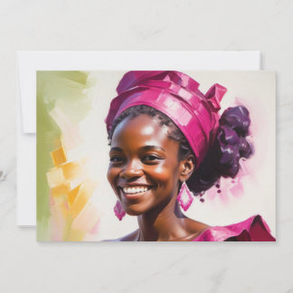 Greeting Card African Woman Birthday Thank You