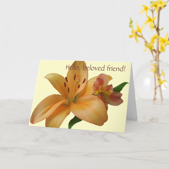 Greeting Card - All Occasion - Lily & Friend (L/F) (Yellow Flower)