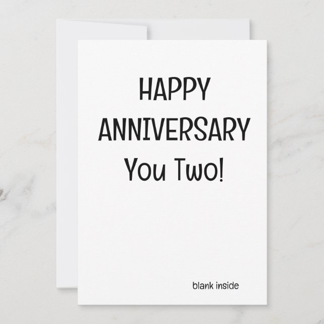 Greeting Card - ANNIVERSARY CARD - Funny on Back! (Front)