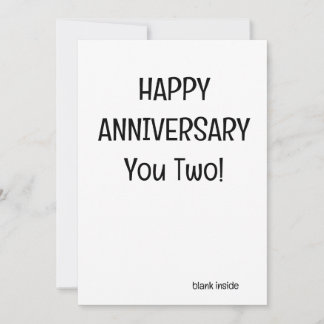 Greeting Card - ANNIVERSARY CARD - Funny on Back!