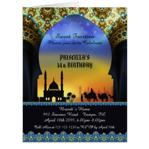Greeting card,Arabian Nights Card, Carpet, 8.5x11