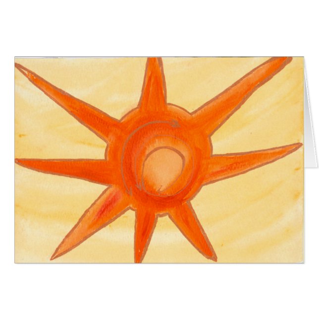 Greeting Card - August Sun (Front Horizontal)