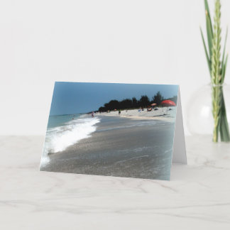 Greeting Card: "Beach Scene" Sanibel Island, FL_ Card