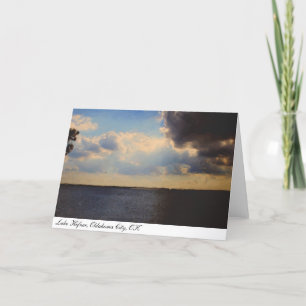 Greeting Card ~ Beautiful Lake & Clouds Painting