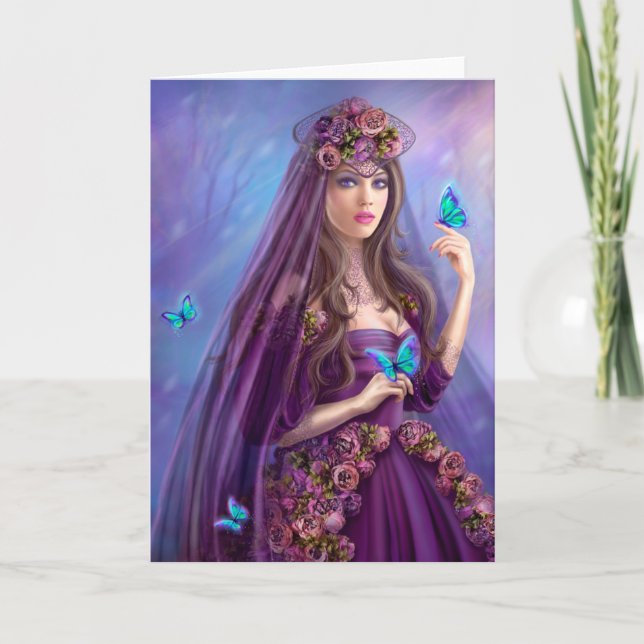 Greeting Card Beautiful woman fairy (Front)