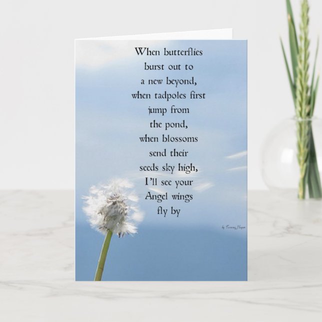 Greeting Card Bereavement verse (Front)
