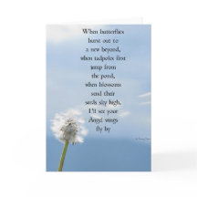 Greeting Card Bereavement verse