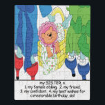 Greeting Card Birthday My Sister Jigsaw Puzzle<br><div class="desc">Jigsaw Puzzle, Greeting Card, Birthday My Sister. All design elements can be transferred to other Zazzle products. Be sure to adjust for a perfect fit. Personalise by deleting editable text and adding your own. Use your favourite font style, colour, and size. Thanks for stopping and shopping by. Much appreciated! 8"...</div>