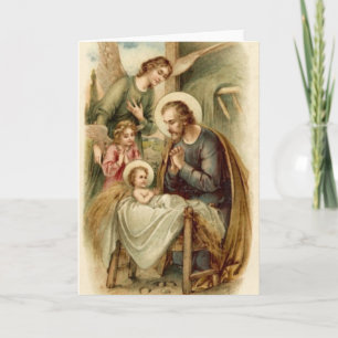 Greeting Card (Blank/Custom): St. Joseph Nativity