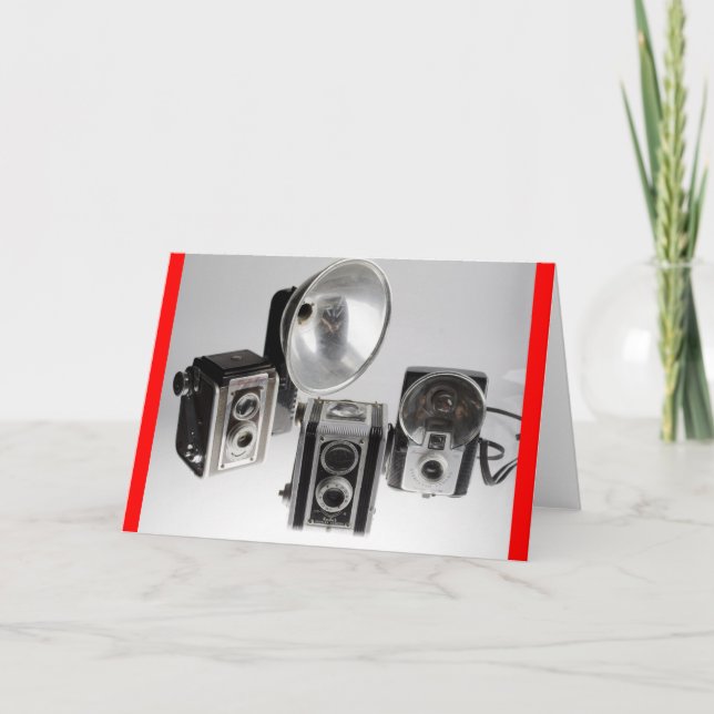 Greeting card, blank, with Antique cameras Card (Front)