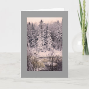 Greeting card, blank, with Snow Scene Card