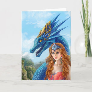 Greeting Card, Blue Dragon Card