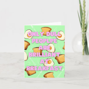 Greeting card, breakfast, food themed card