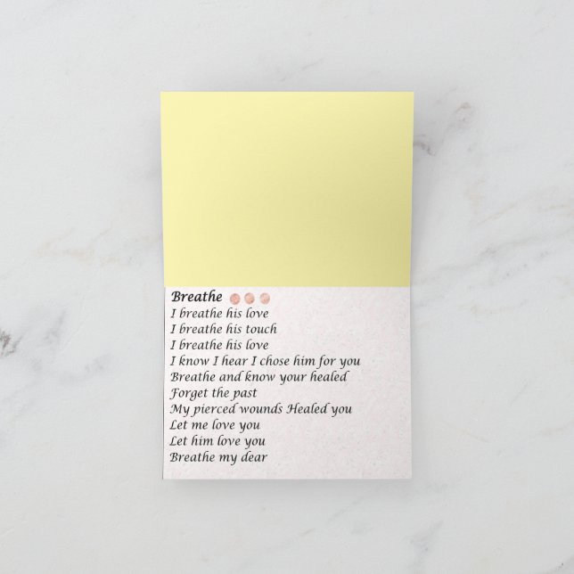 Greeting Card ' Breathe' (Inside)