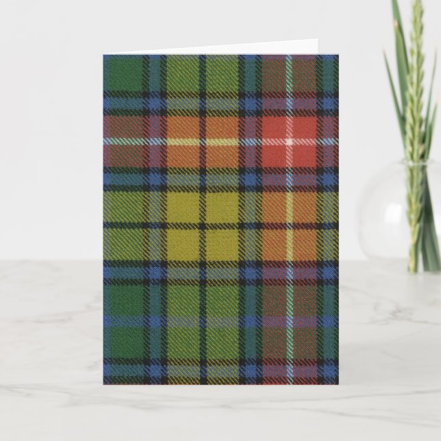 Greeting Card Buchanan Ancient Tartan Print (Front)