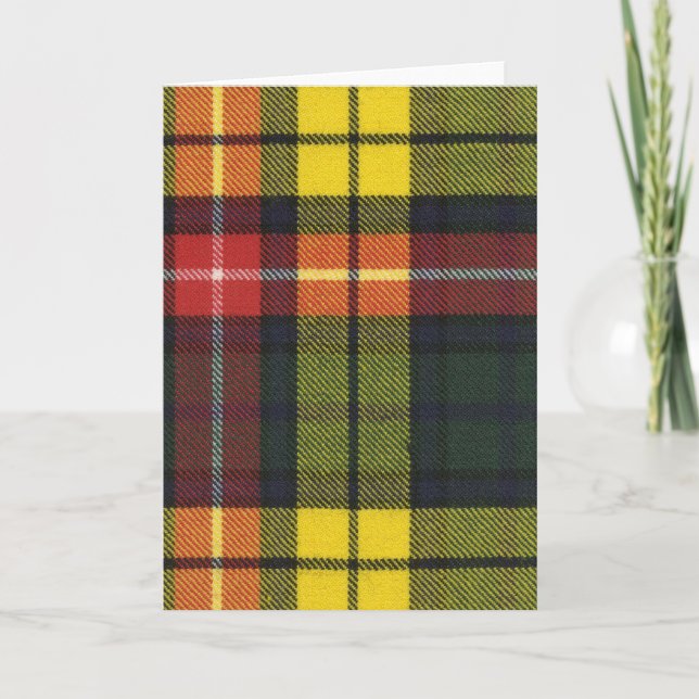 Greeting Card Buchanan Modern Tartan (Front)