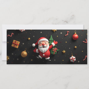 greeting card daddy christmas Fun in 3D on black b