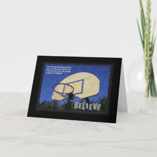 Greeting Card "Encourage-BELIEVE" 5x7 w/plain env