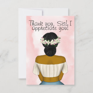 Greeting Card Featuring African American Boho Girl