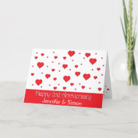 Greeting Card - Floating Hearts - 2nd Anniversary
