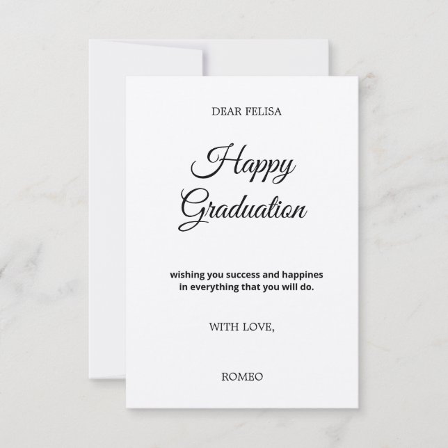 Greeting Card FOR GRADUATION (Front)