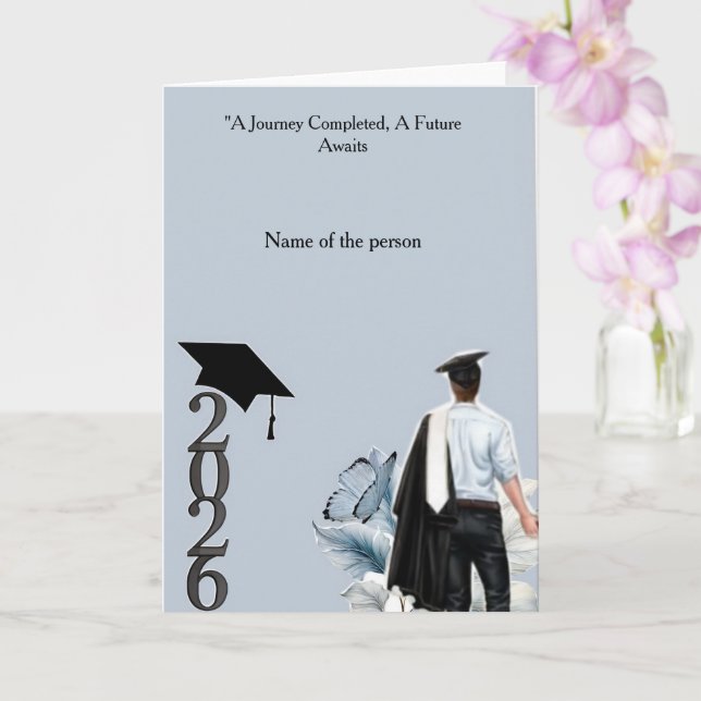 Greeting card For graduation attractive  (Orchid)