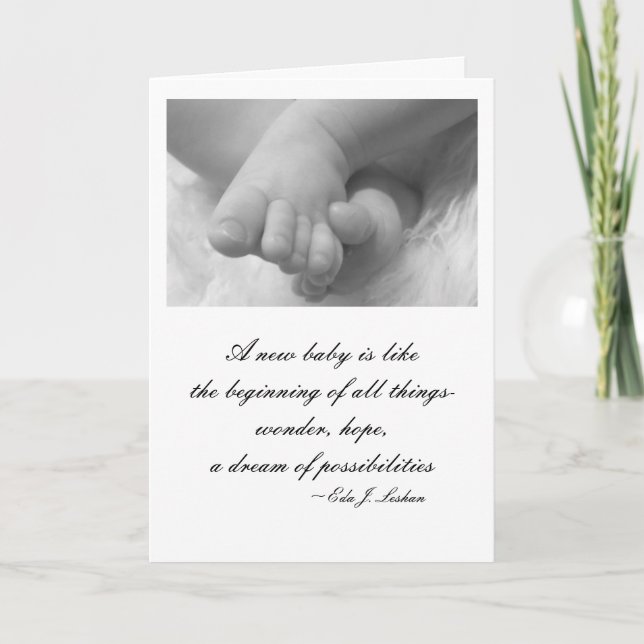 Greeting Card- for new baby with quote Card (Front)