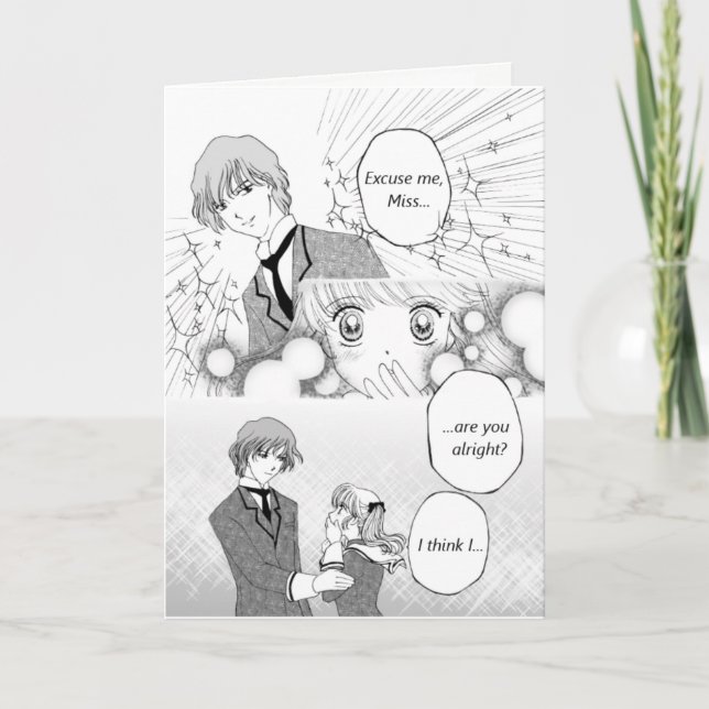 Greeting card for shoujo manga fan (Front)