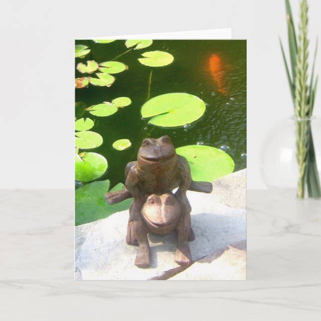 GREETING CARD: Frogs in a Pond Card (Front)