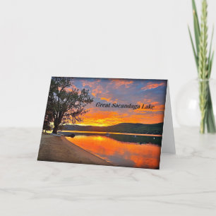 Greeting Card - Great Sacandaga Lake colourful mor