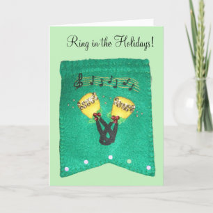 Greeting Card - Hand Bells and Musical Notes