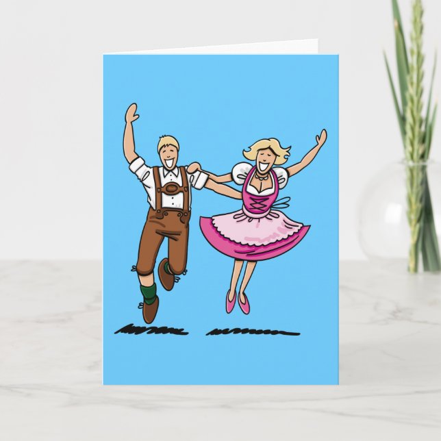 Greeting Card Happy BEER FESTIVAL Couple (Front)