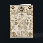 Greeting Card Happy Channukah<br><div class="desc">Beautiful ancient prayer scroll covers this Channukka greeting card. Send to family,  friends,  and aquaintences! Enjoy the Holidays!</div>